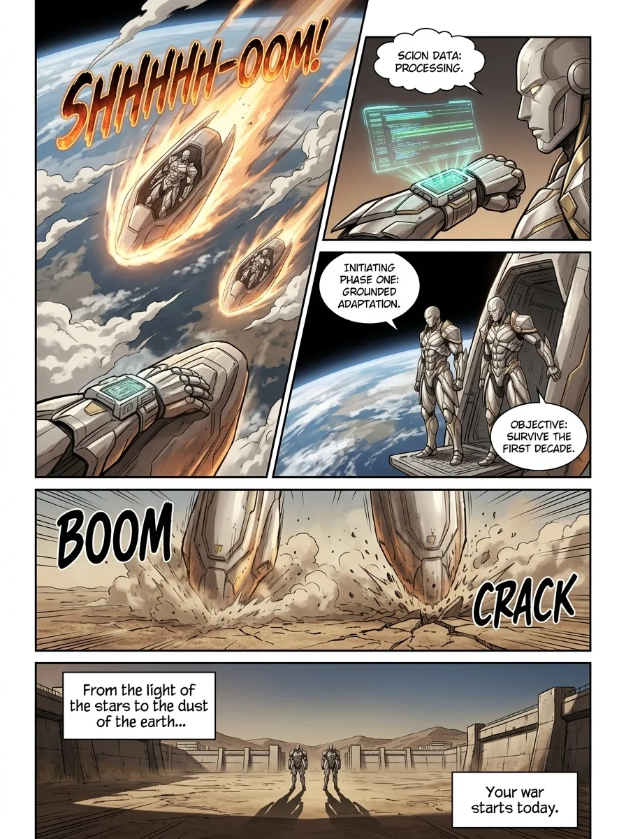 Elementum Chapter 3 Page 2 - AI Generated Manga