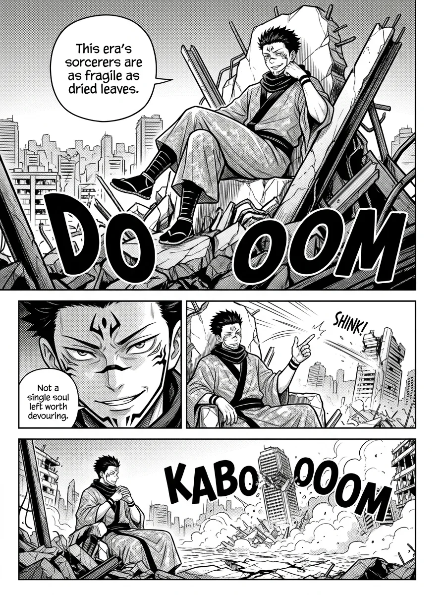 Rengoku vs Sukuna : A epic battle  Chapter 1 Page 4 - AI Generated Manga