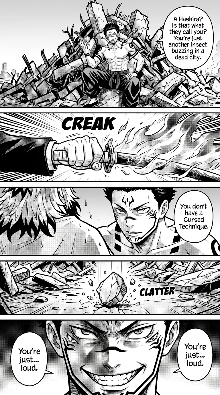 Rengoku vs Sukuna : A epic battle  Chapter 3 Page 2 - AI Generated Manga