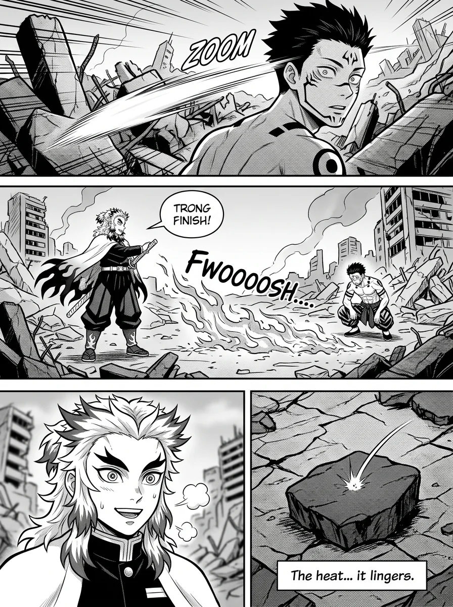 Rengoku vs Sukuna : A epic battle  Chapter 4 Page 3 - AI Generated Manga