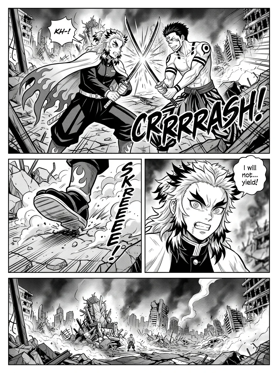 Rengoku vs Sukuna : A epic battle  Chapter 5 Page 3 - AI Generated Manga