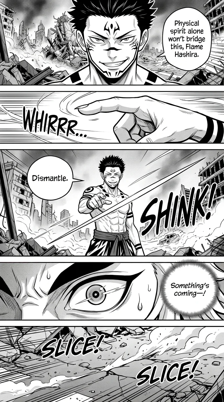 Rengoku vs Sukuna : A epic battle  Chapter 5 Page 4 - AI Generated Manga