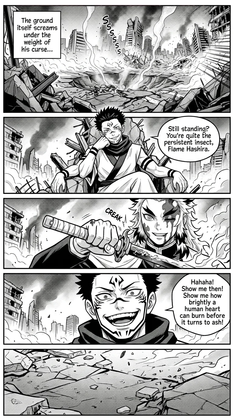 Rengoku vs Sukuna : A epic battle  Chapter 5 Page 8 - AI Generated Manga