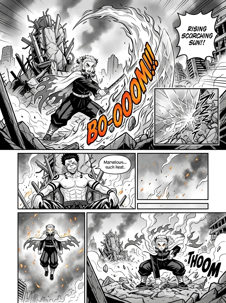 Rengoku vs Sukuna : A epic battle  Chapter 6 Page 2 - AI Generated Manga
