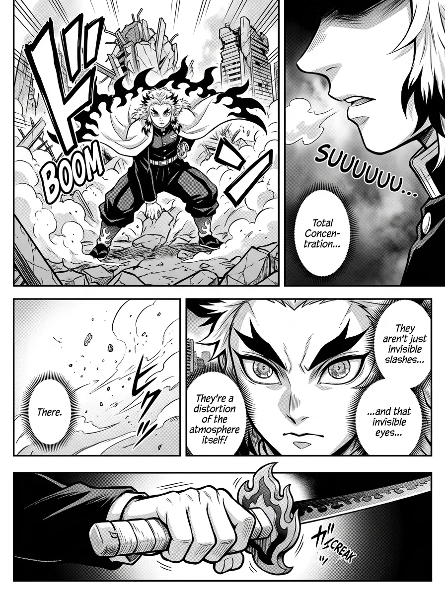 Rengoku vs Sukuna : A epic battle  Chapter 6 Page 3 - AI Generated Manga