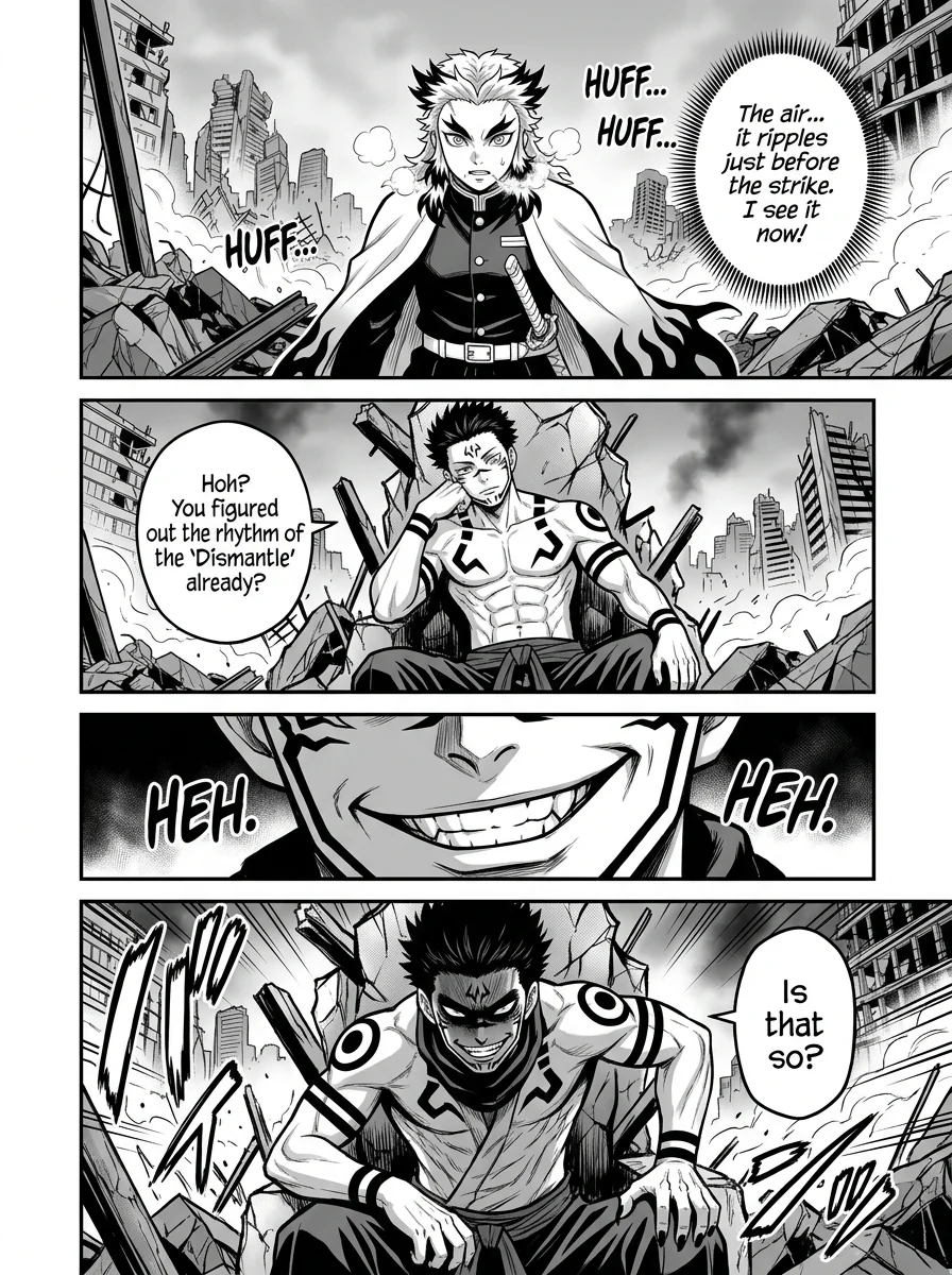 Rengoku vs Sukuna : A epic battle  Chapter 6 Page 5 - AI Generated Manga