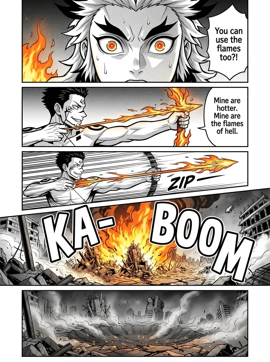 Rengoku vs Sukuna : A epic battle  Chapter 7 Page 10 - AI Generated Manga