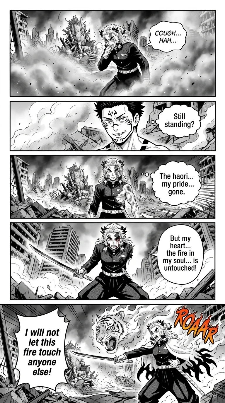 Rengoku vs Sukuna : A epic battle  Chapter 7 Page 11 - AI Generated Manga