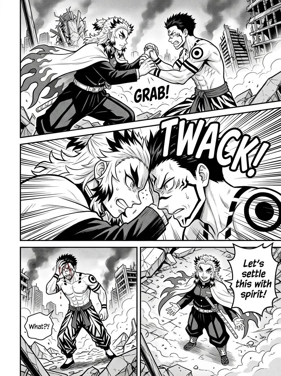 Rengoku vs Sukuna : A epic battle  Chapter 7 Page 15 - AI Generated Manga
