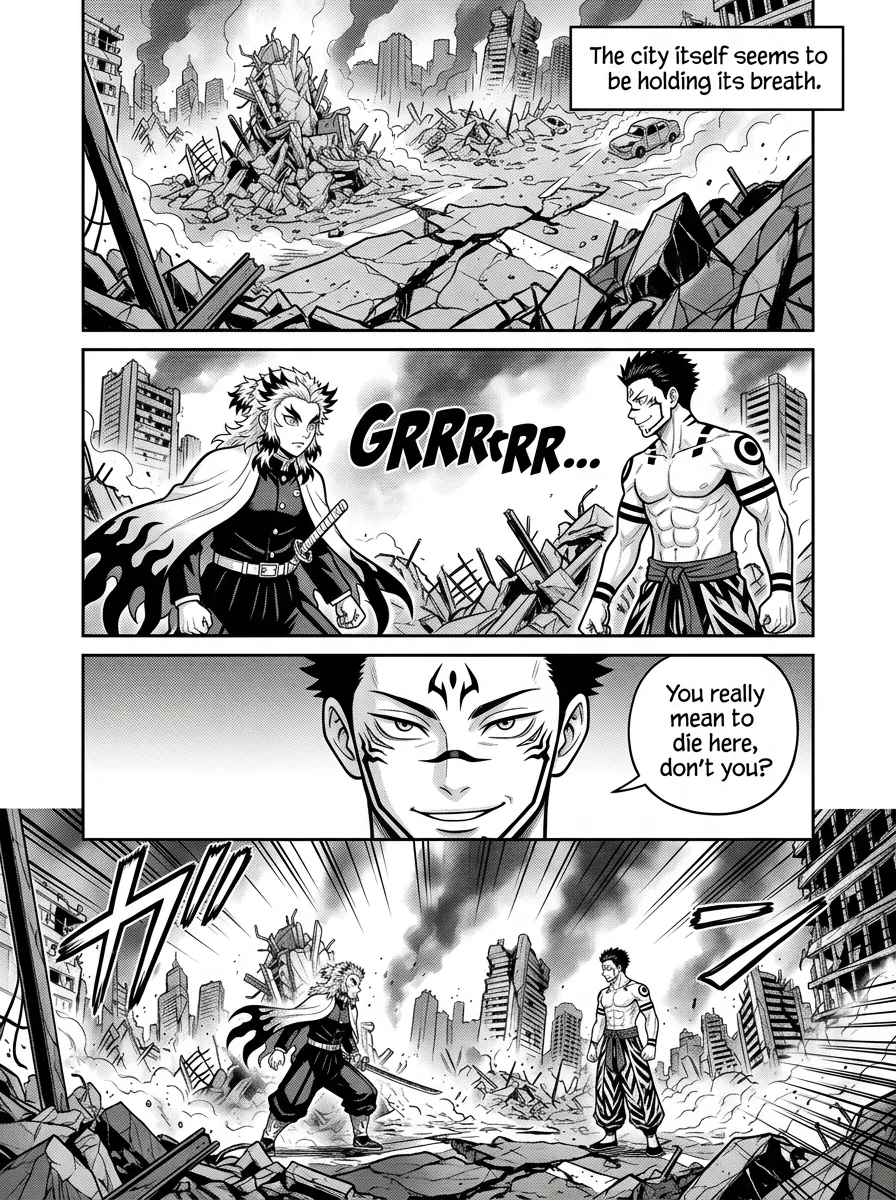 Rengoku vs Sukuna : A epic battle  Chapter 7 Page 19 - AI Generated Manga