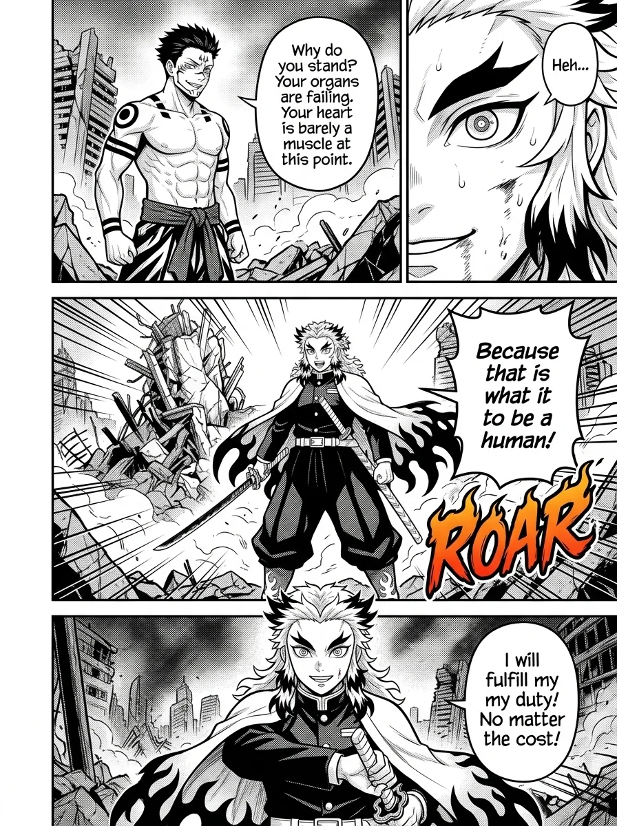 Rengoku vs Sukuna : A epic battle  Chapter 7 Page 21 - AI Generated Manga