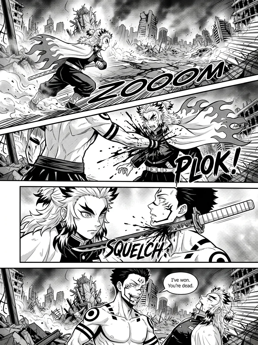 Rengoku vs Sukuna : A epic battle  Chapter 7 Page 26 - AI Generated Manga