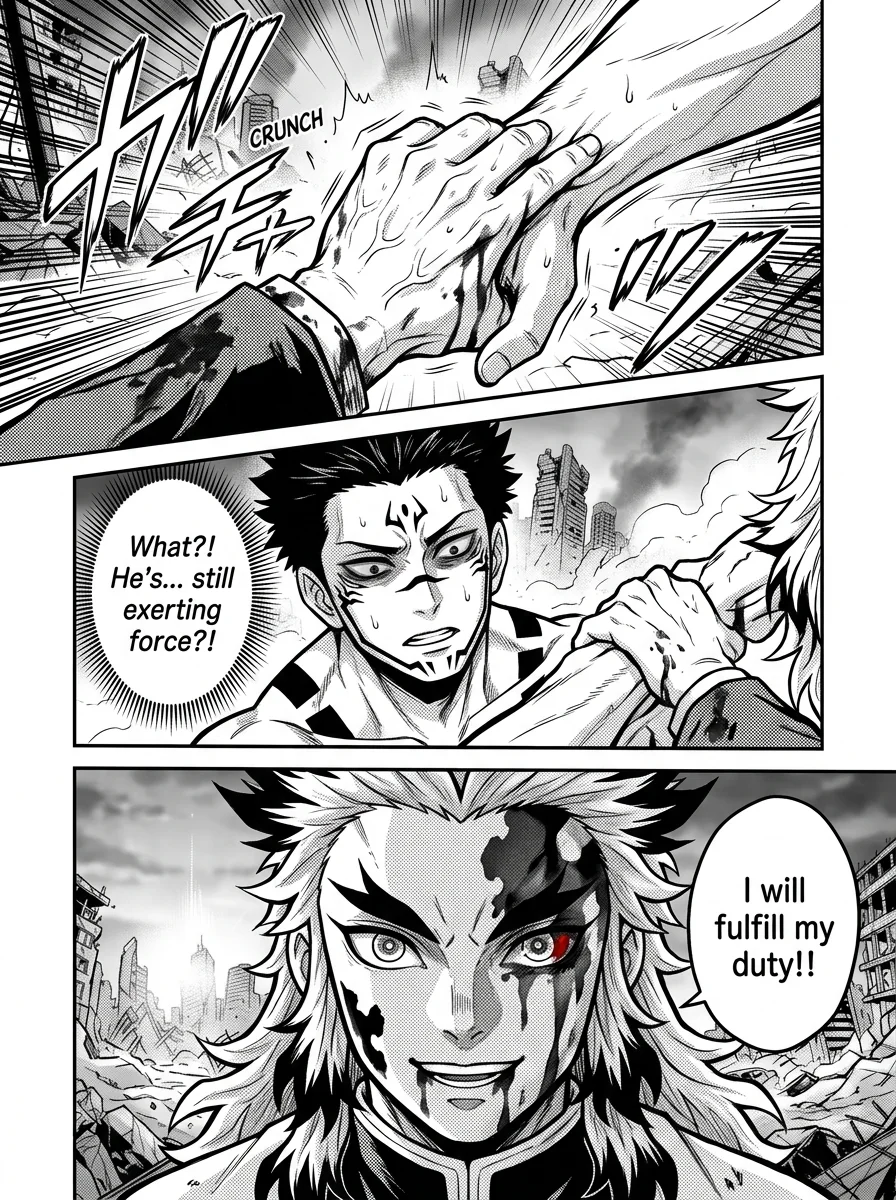 Rengoku vs Sukuna : A epic battle  Chapter 7 Page 27 - AI Generated Manga