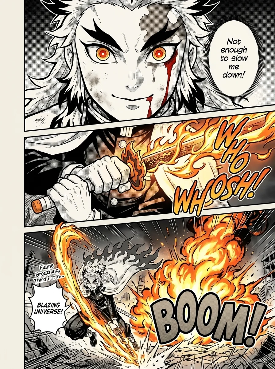 Rengoku vs Sukuna : A epic battle  Chapter 7 Page 2 - AI Generated Manga