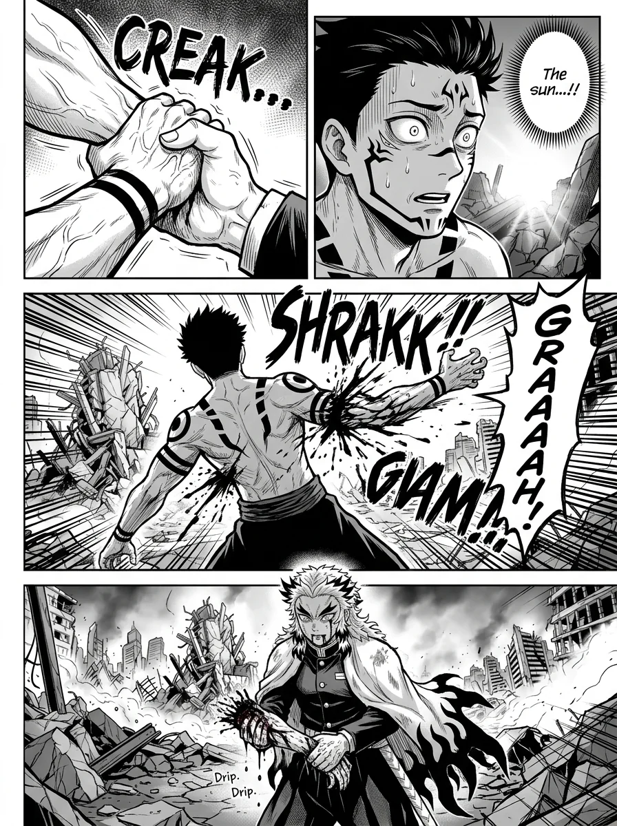 Rengoku vs Sukuna : A epic battle  Chapter 7 Page 33 - AI Generated Manga