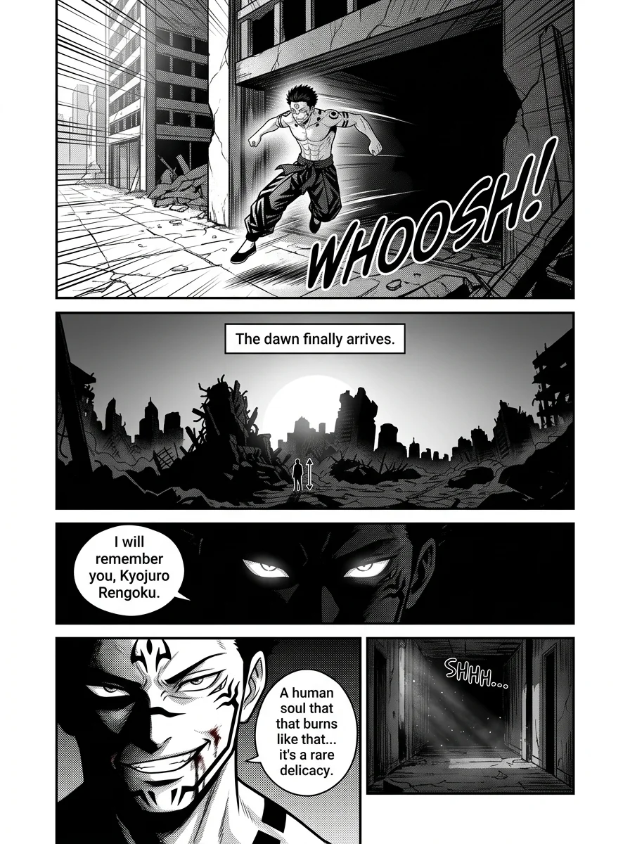 Rengoku vs Sukuna : A epic battle  Chapter 7 Page 34 - AI Generated Manga