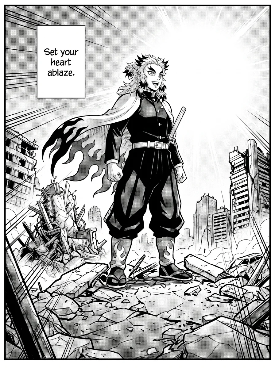 Rengoku vs Sukuna : A epic battle  Chapter 7 Page 36 - AI Generated Manga