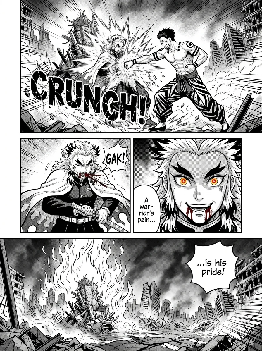 Rengoku vs Sukuna : A epic battle  Chapter 7 Page 4 - AI Generated Manga