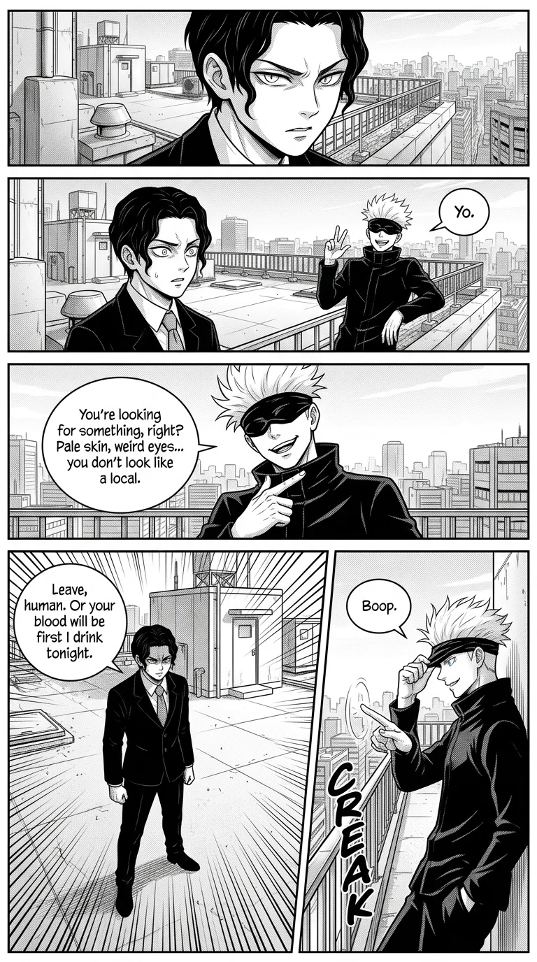 Gojo vs Muzan : A coming thriller  Chapter 1 Page 2 - AI Generated Manga