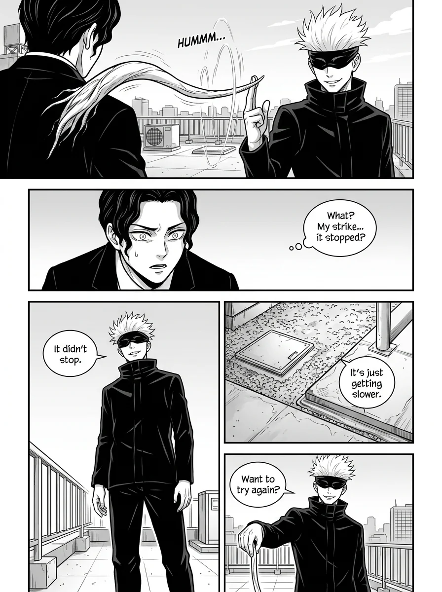 Gojo vs Muzan : A coming thriller  Chapter 1 Page 4 - AI Generated Manga