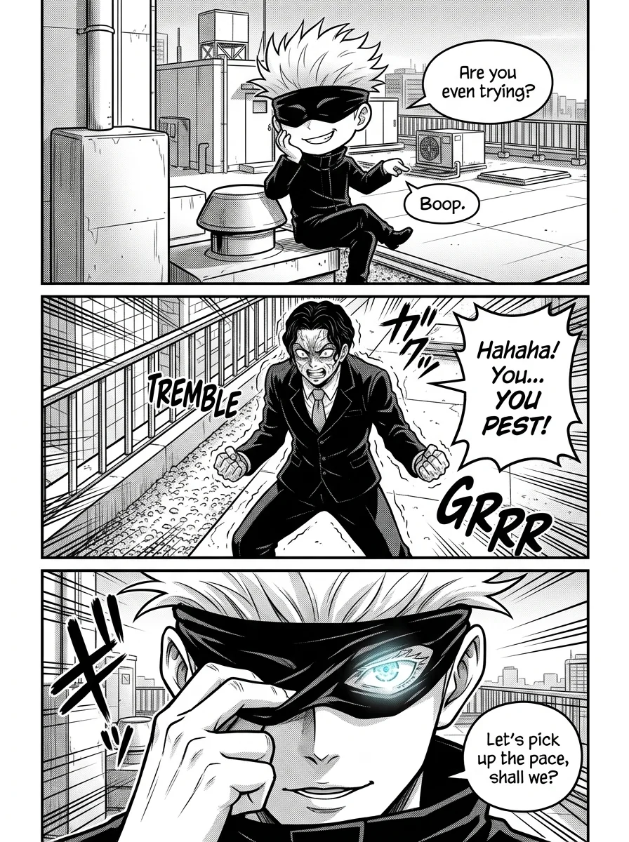 Gojo vs Muzan : A coming thriller  Chapter 1 Page 9 - AI Generated Manga