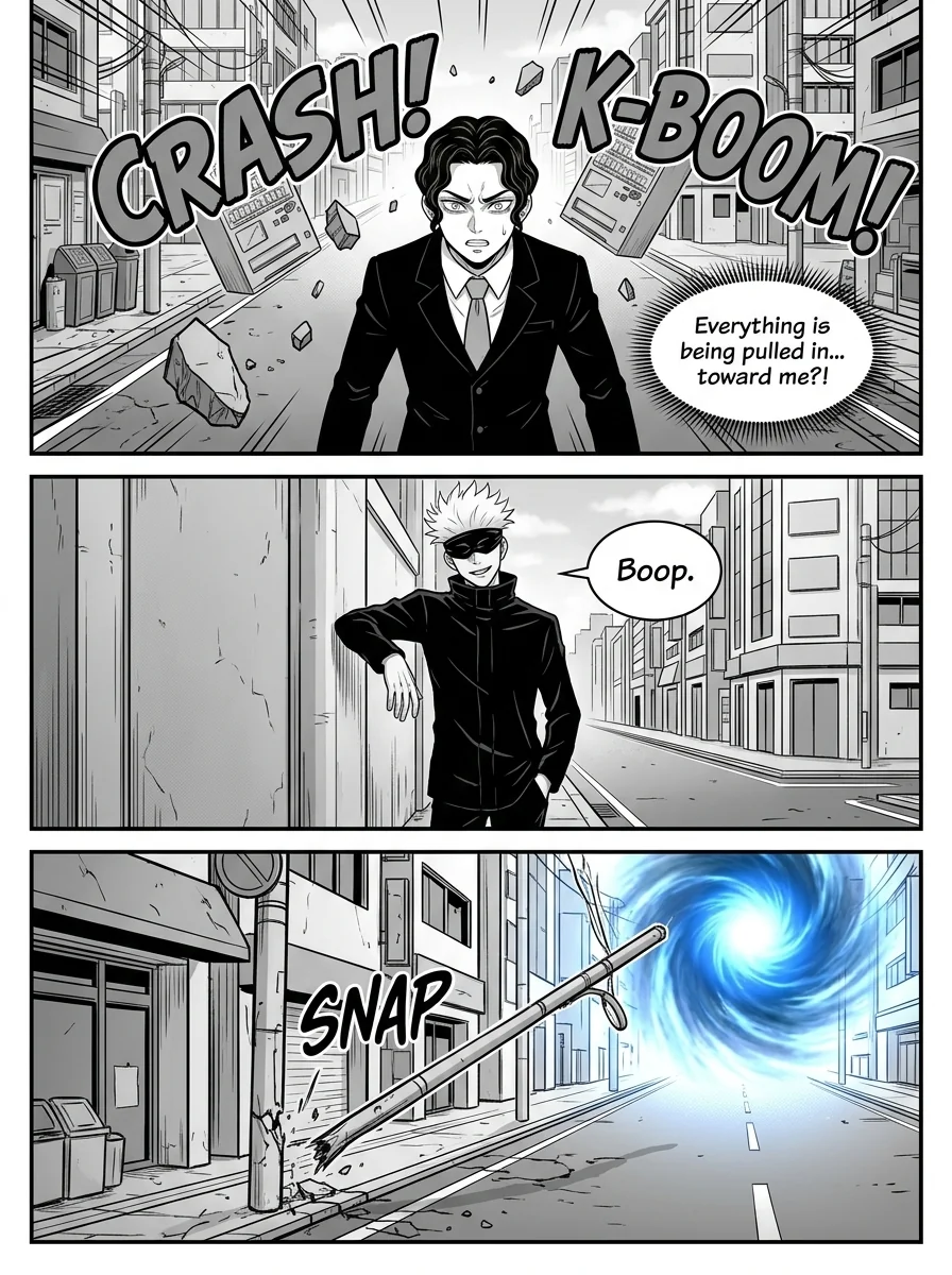 Gojo vs Muzan : A coming thriller  Chapter 3 Page 4 - AI Generated Manga