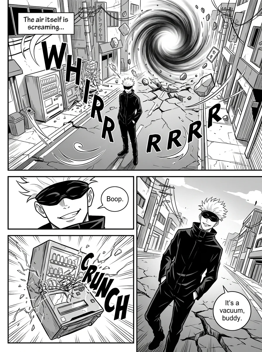 Gojo vs Muzan : A coming thriller  Chapter 3 Page 7 - AI Generated Manga