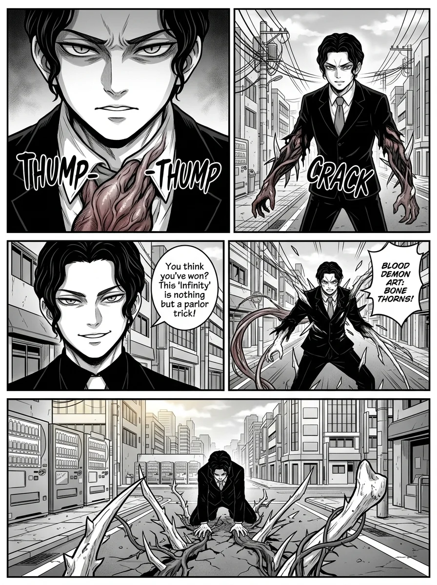 Gojo vs Muzan : A coming thriller  Chapter 4 Page 3 - AI Generated Manga