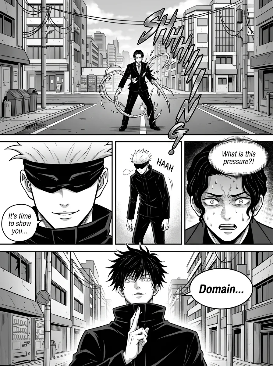 Gojo vs Muzan : A coming thriller  Chapter 4 Page 8 - AI Generated Manga