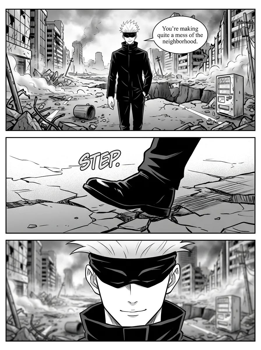 Gojo vs Muzan : A coming thriller  Chapter 5 Page 3 - AI Generated Manga
