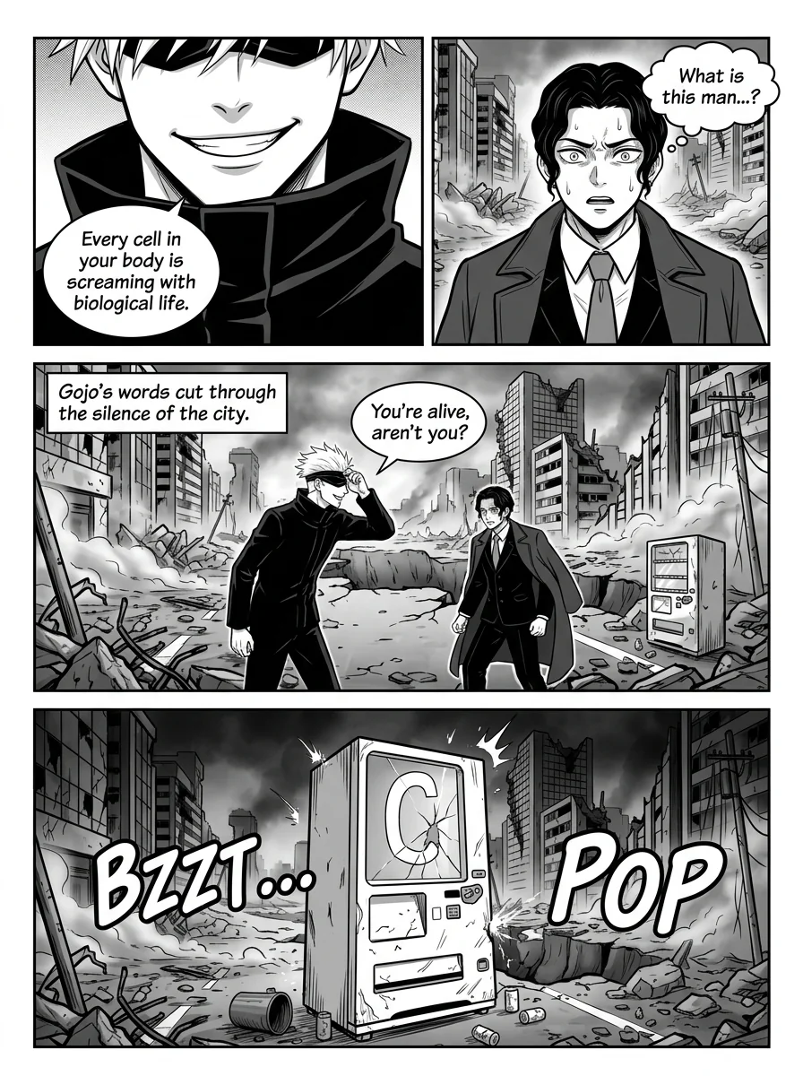 Gojo vs Muzan : A coming thriller  Chapter 5 Page 8 - AI Generated Manga