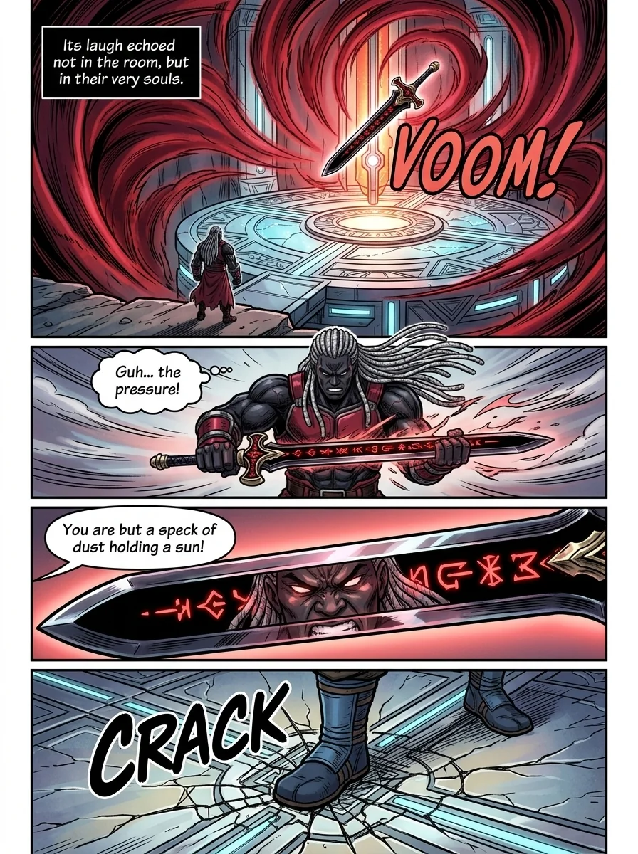 The City Beneath the Red Sky Chapter 2 Page 9 - AI Generated Manga