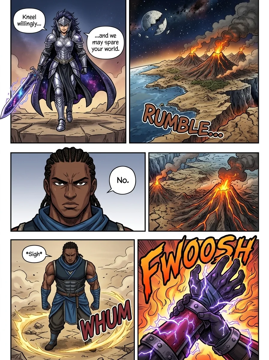 The City Beneath the Red Sky Chapter 4 Page 11 - AI Generated Manga
