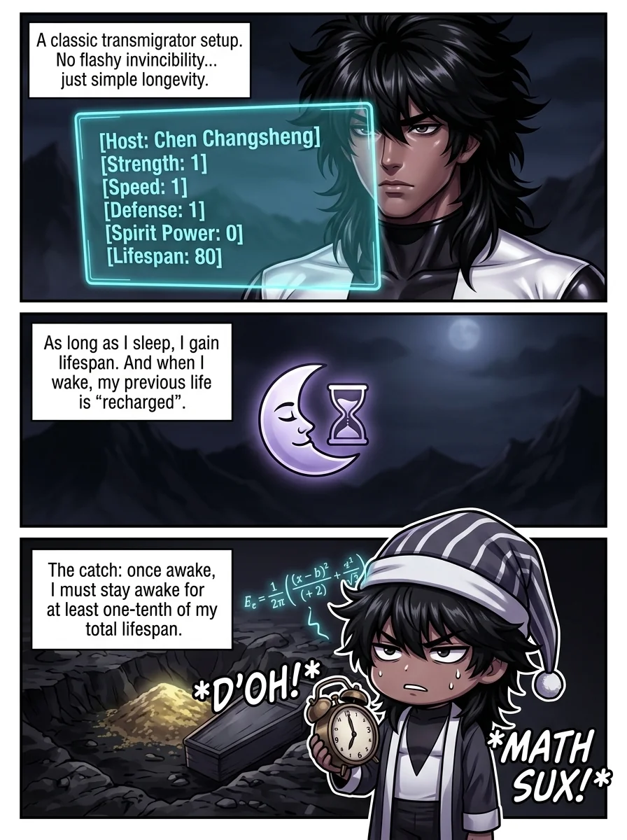 The system gave me immortality, and I survived everyone Chapter 1 Page 4 - AI Generated Manga
