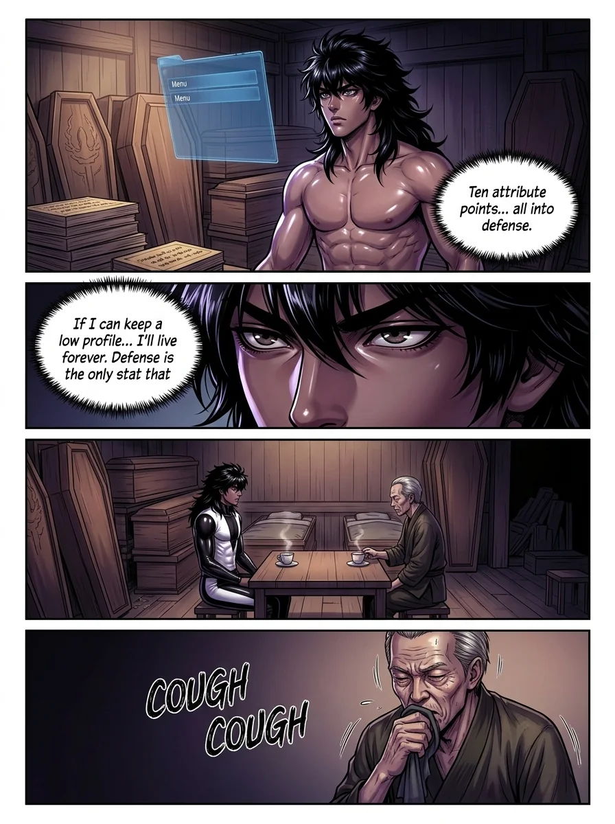 The system gave me immortality, and I survived everyone Chapter 2 Page 9 - AI Generated Manga