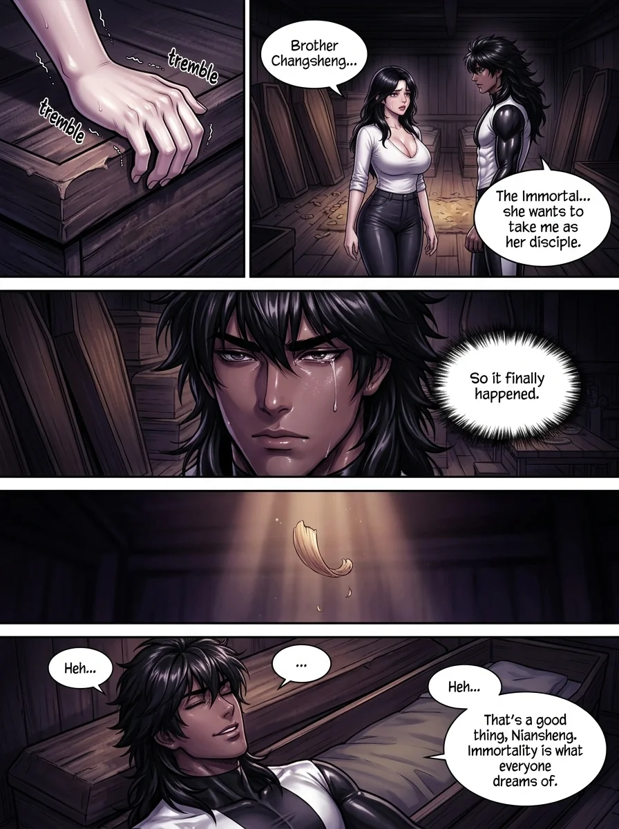 The system gave me immortality, and I survived everyone Chapter 3 Page 23 - AI Generated Manga
