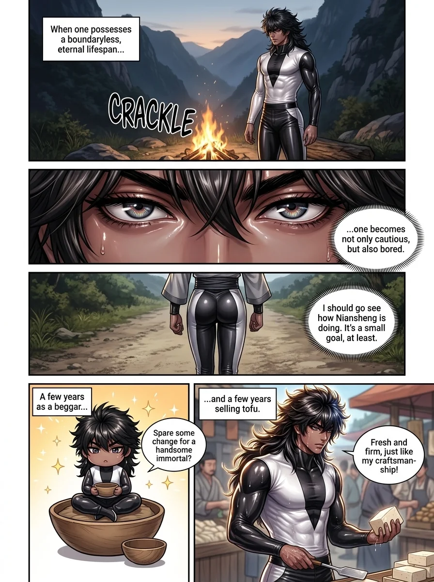 The system gave me immortality, and I survived everyone Chapter 5 Page 3 - AI Generated Manga