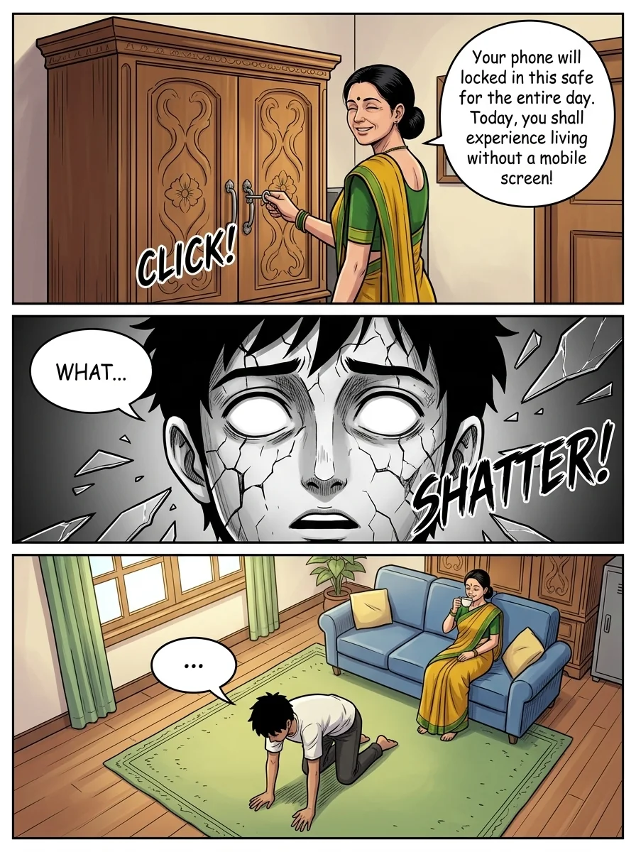 Digital Detox Chapter 1 Page 12 - AI Generated Manga