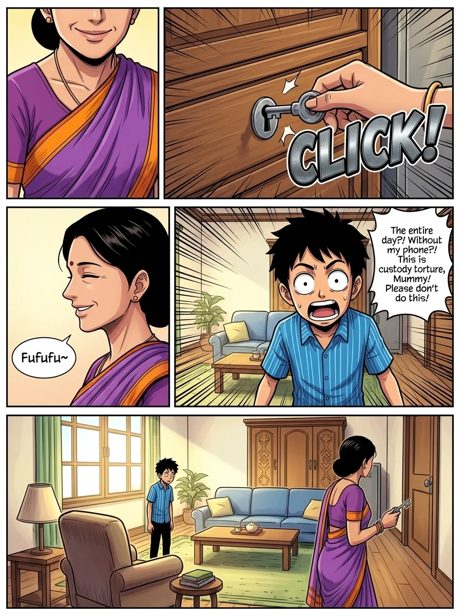 Digital Detox Chapter 1 Page 13 - AI Generated Manga