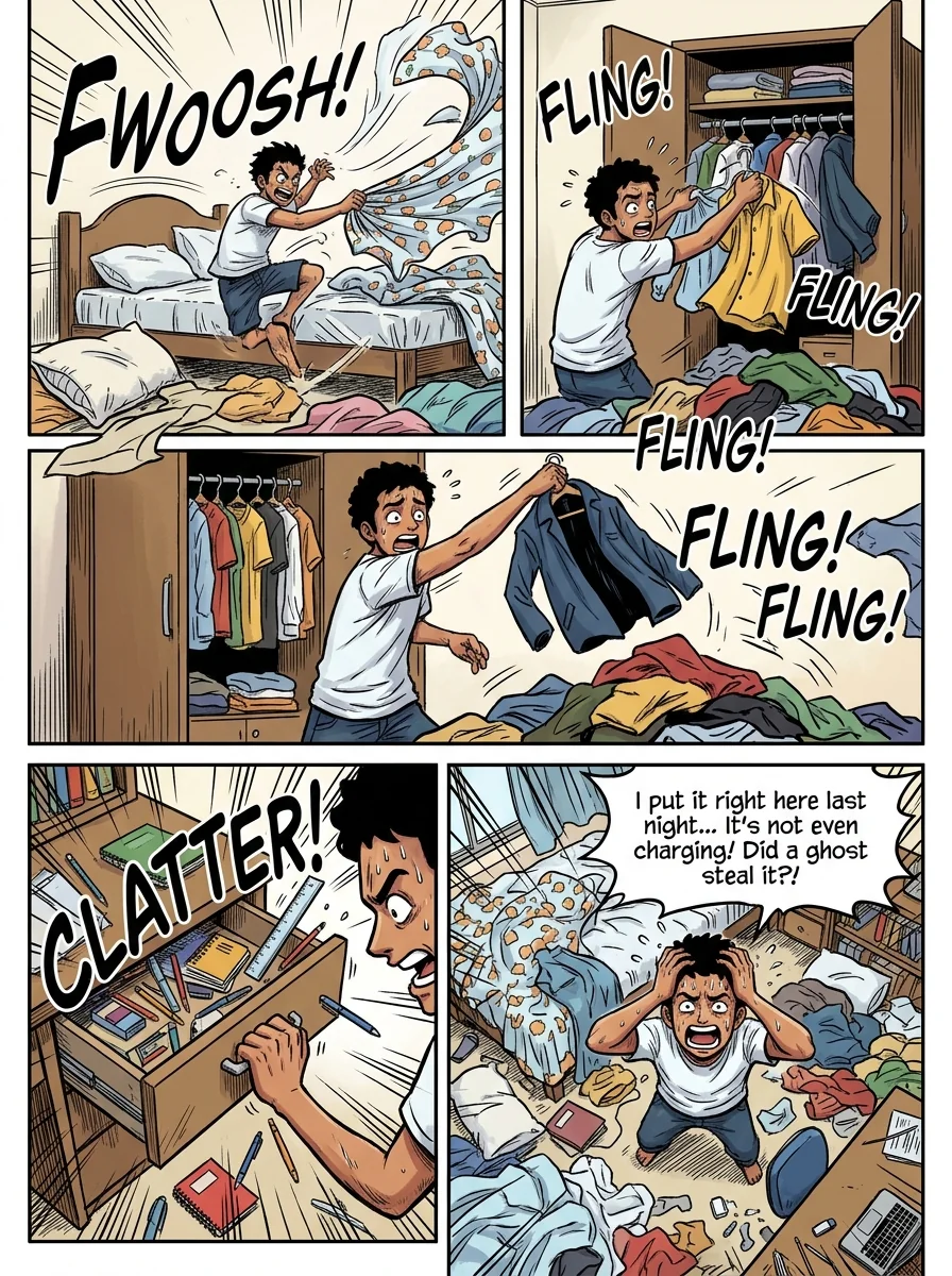 Digital Detox Chapter 1 Page 3 - AI Generated Manga