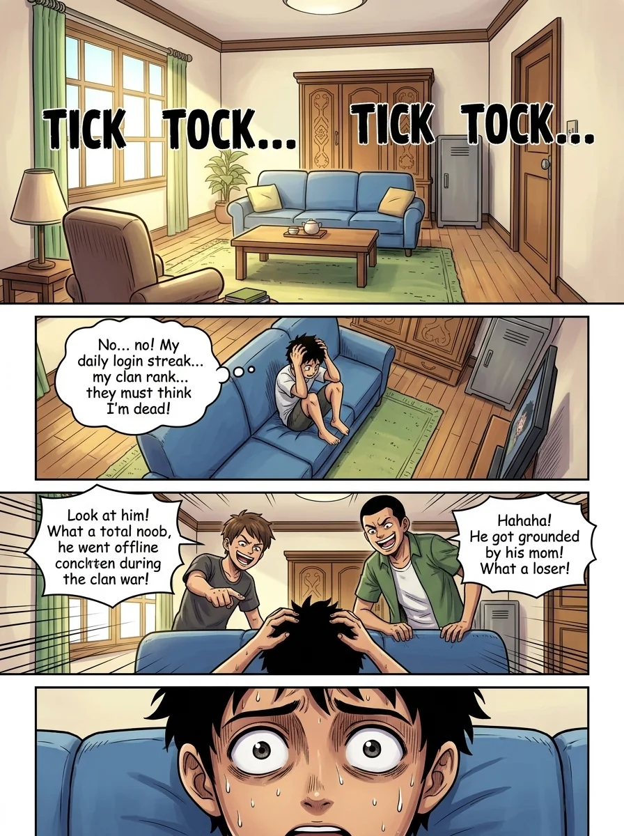 Digital Detox Chapter 2 Page 6 - AI Generated Manga