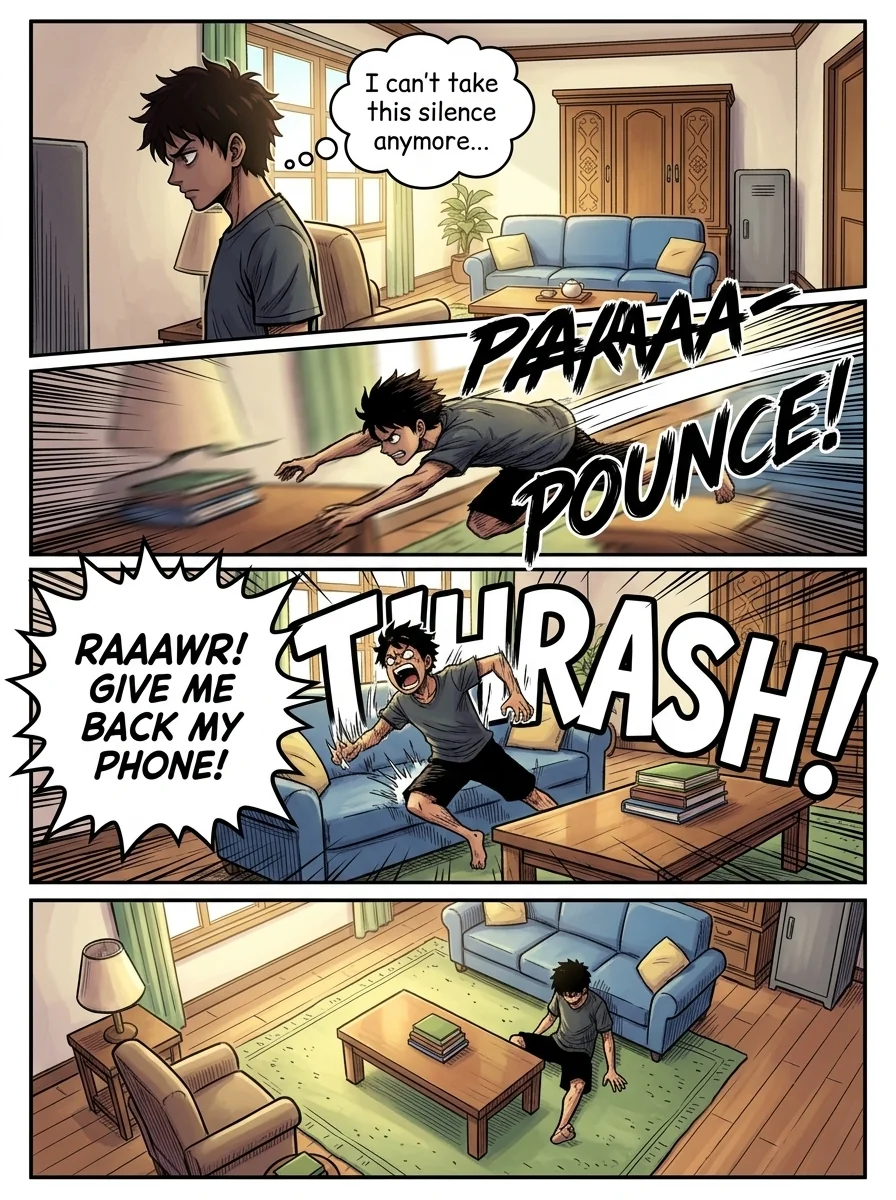 Digital Detox Chapter 2 Page 7 - AI Generated Manga