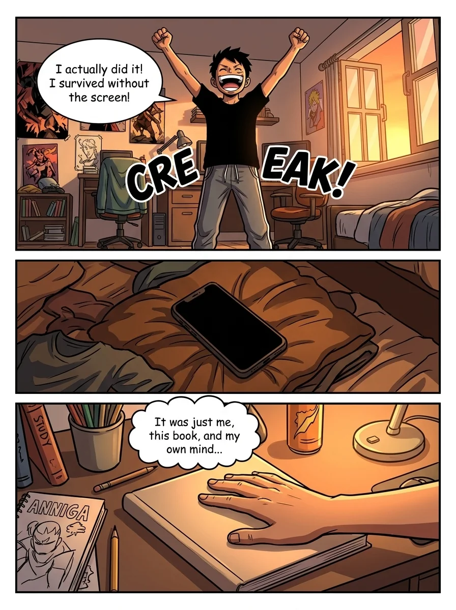 Digital Detox Chapter 3 Page 10 - AI Generated Manga