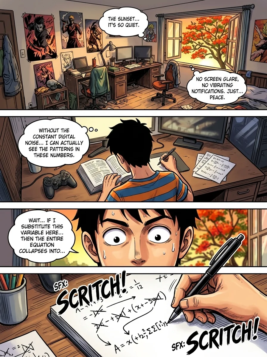 Digital Detox Chapter 3 Page 6 - AI Generated Manga