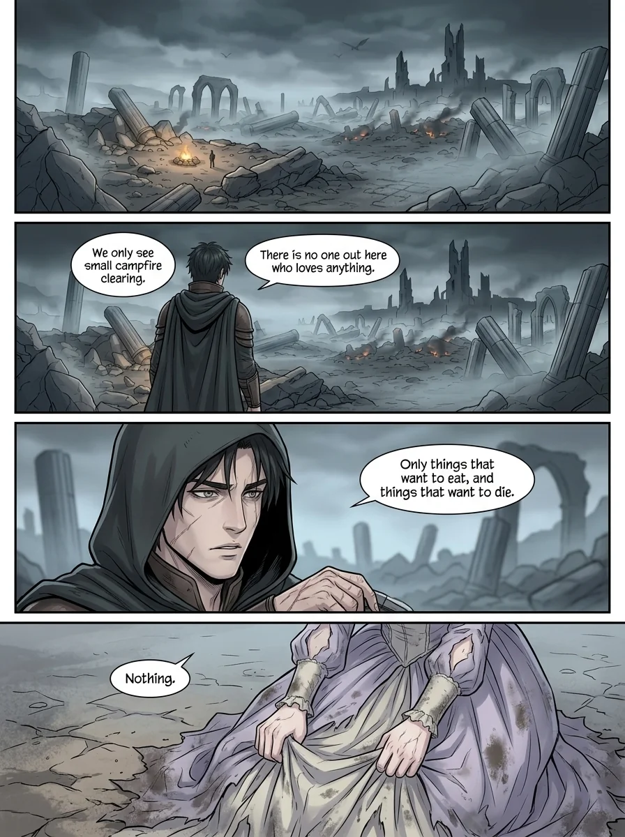 The flame that remembers her Chapter 1 Page 12 - AI Generated Manga