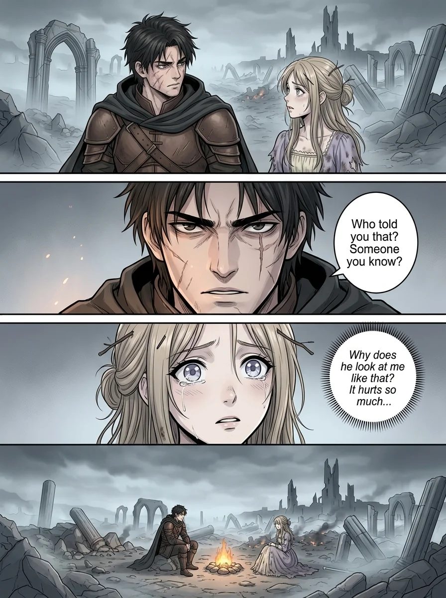 The flame that remembers her Chapter 1 Page 13 - AI Generated Manga
