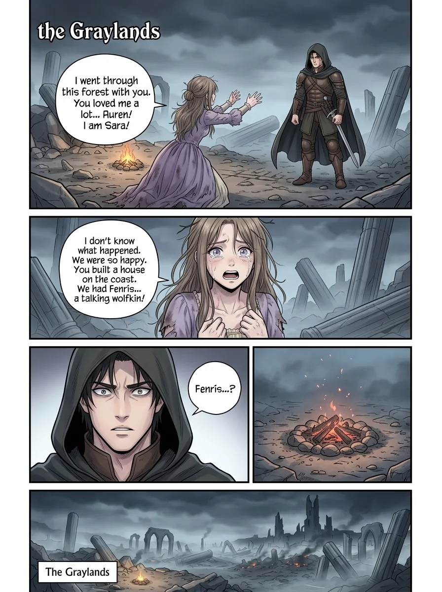 The flame that remembers her Chapter 1 Page 15 - AI Generated Manga