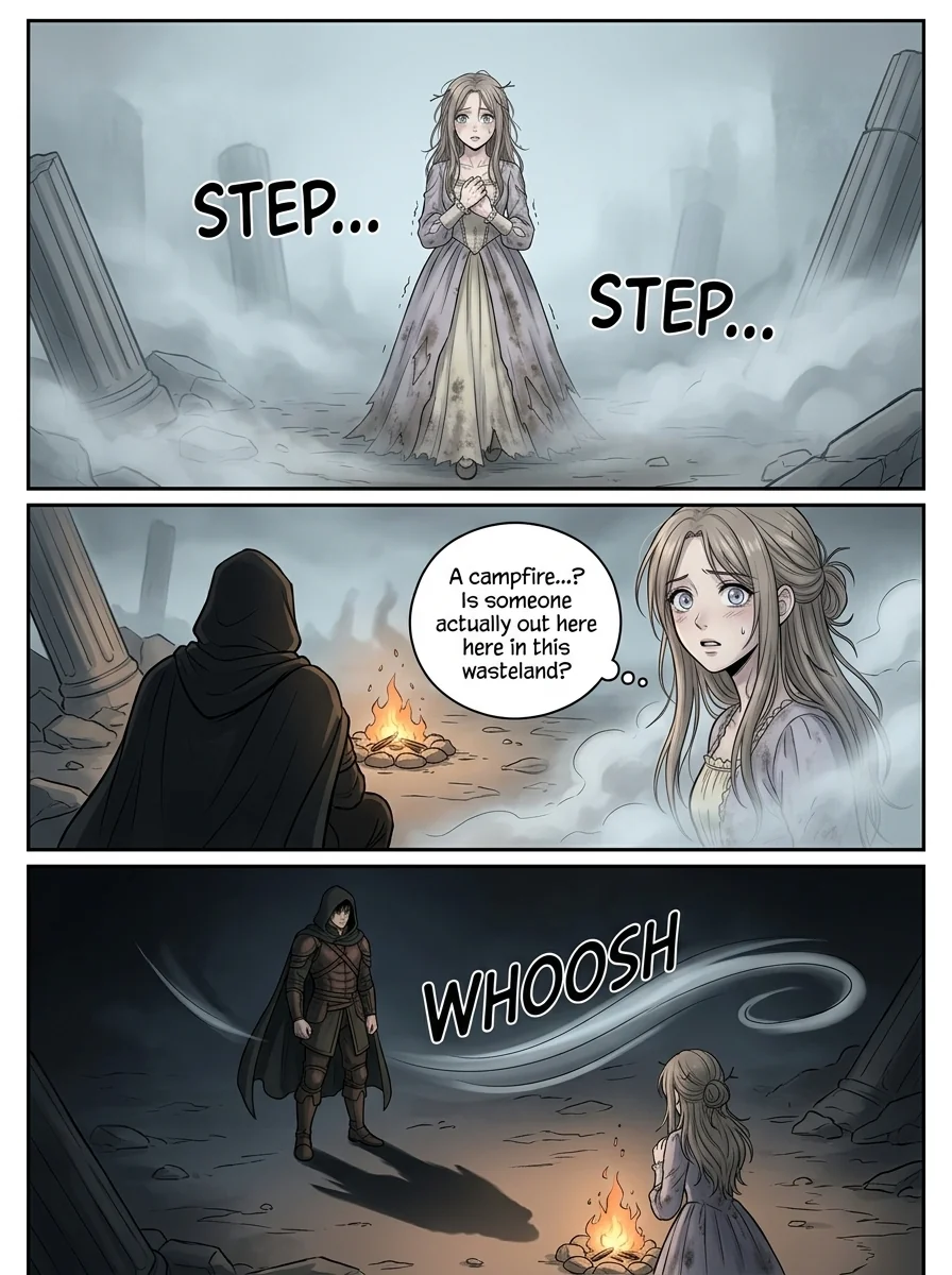 The flame that remembers her Chapter 1 Page 2 - AI Generated Manga