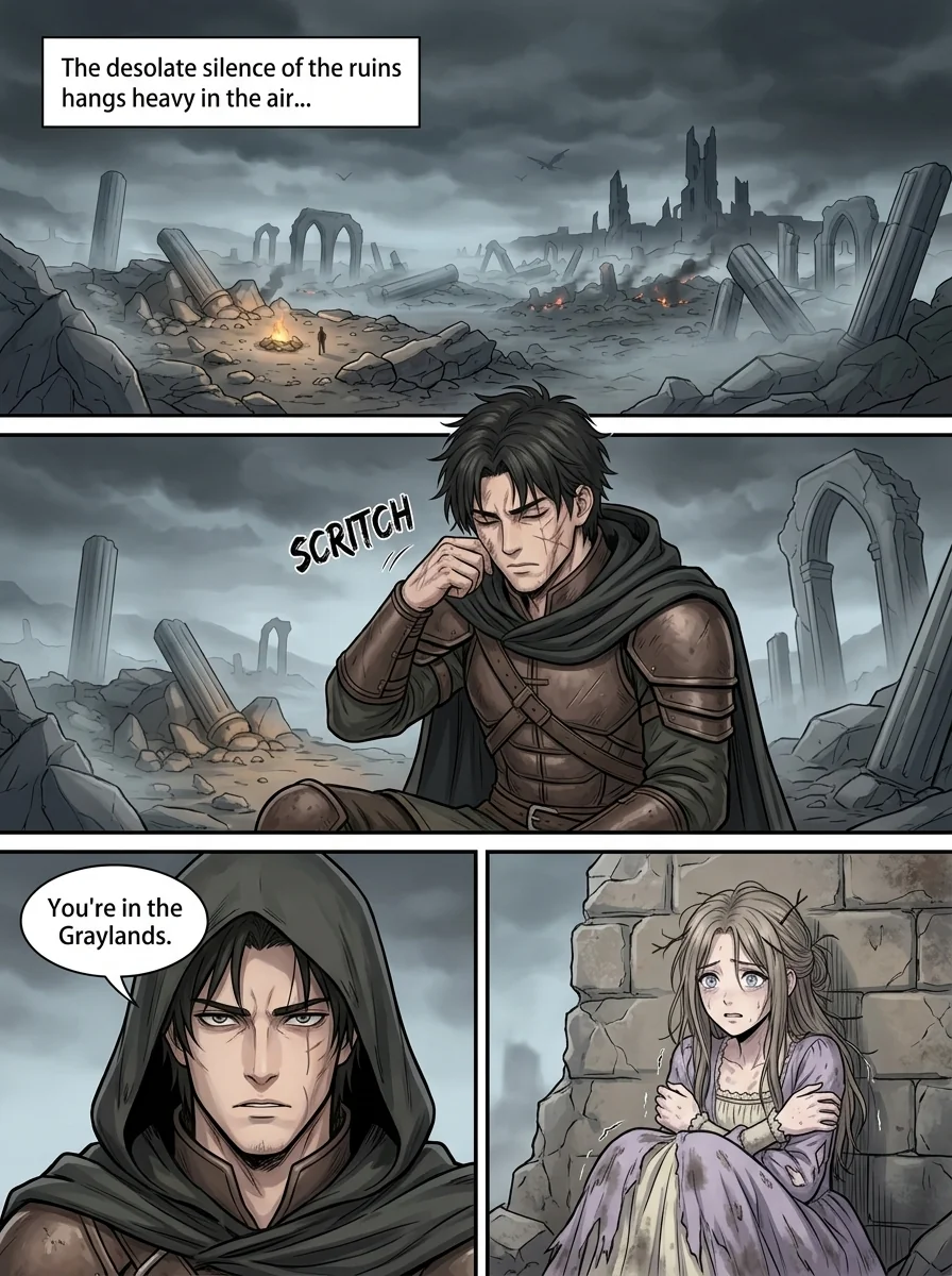 The flame that remembers her Chapter 1 Page 4 - AI Generated Manga