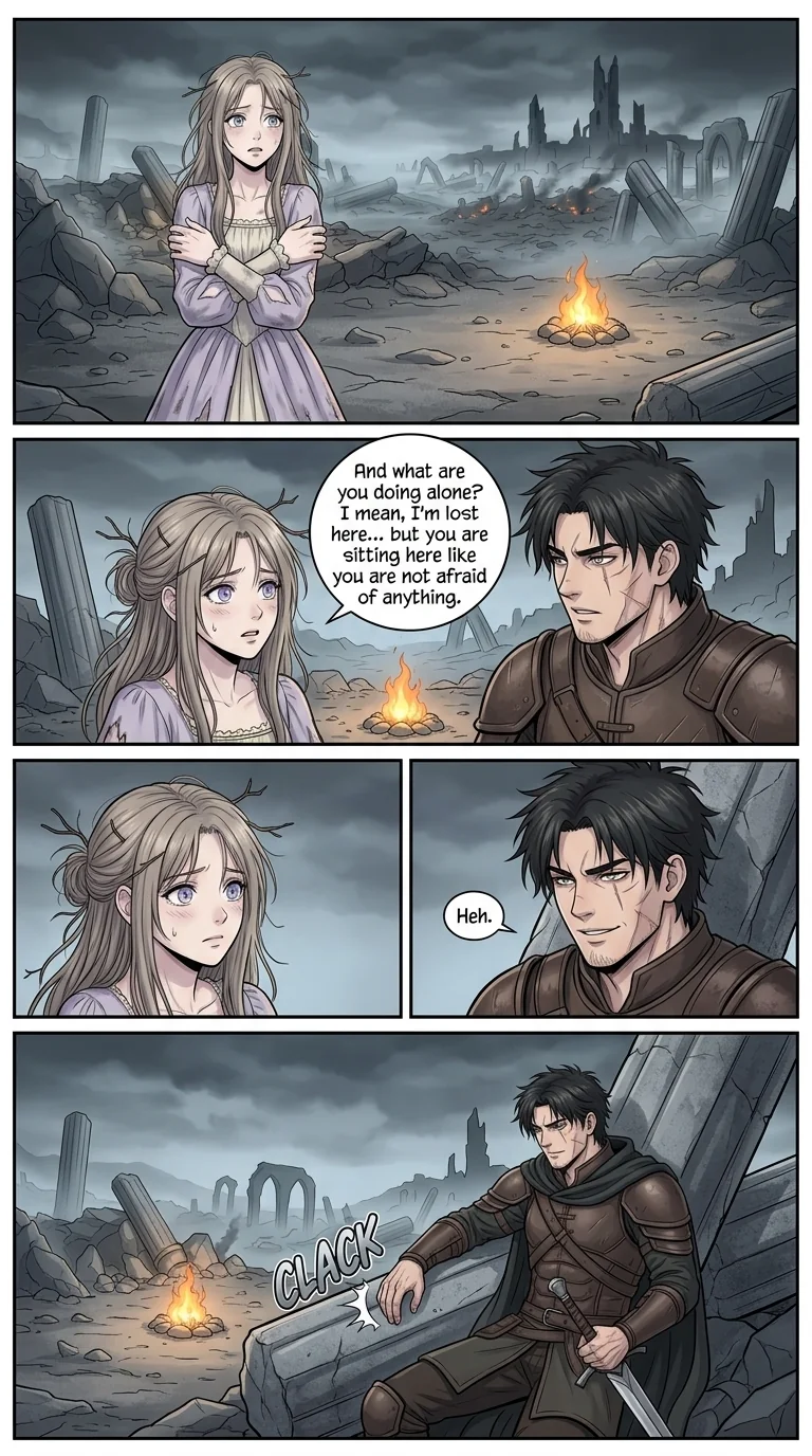 The flame that remembers her Chapter 1 Page 5 - AI Generated Manga